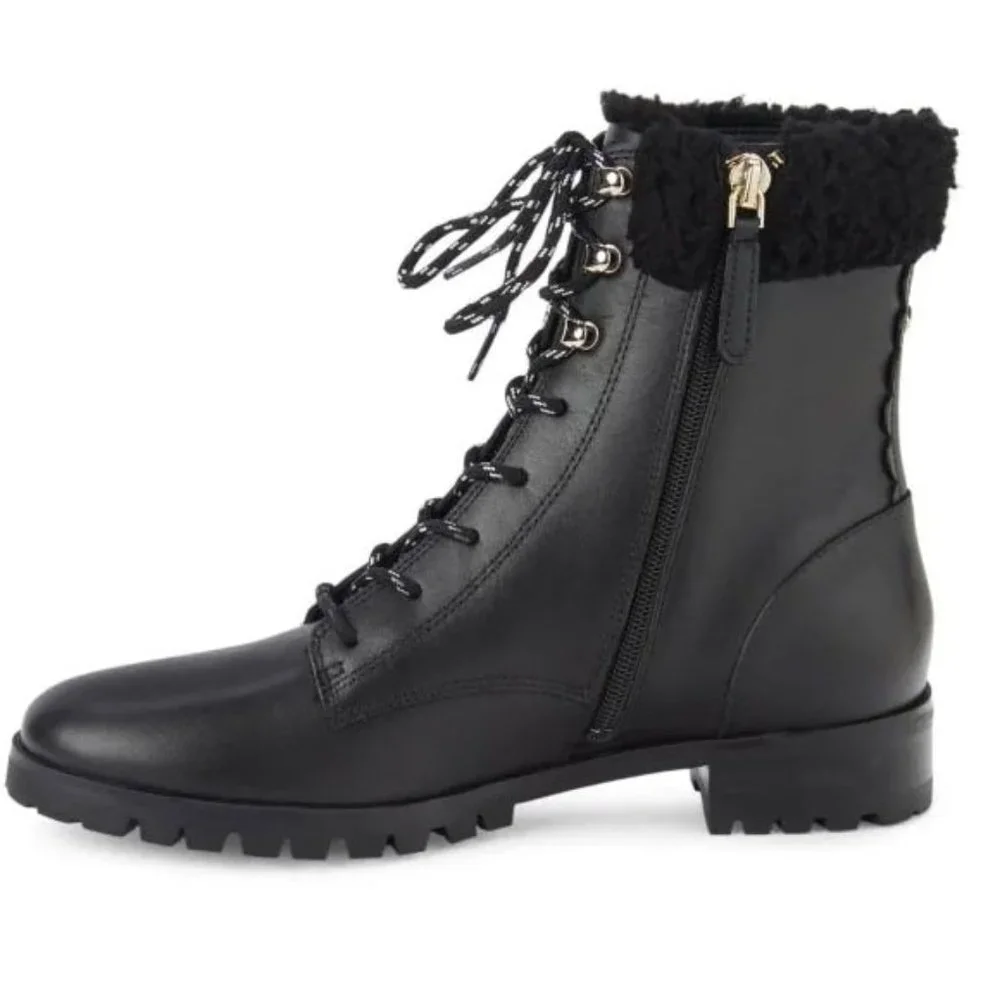 Kate Spade New York Rafferty Faux Fur Trim Combat Boots